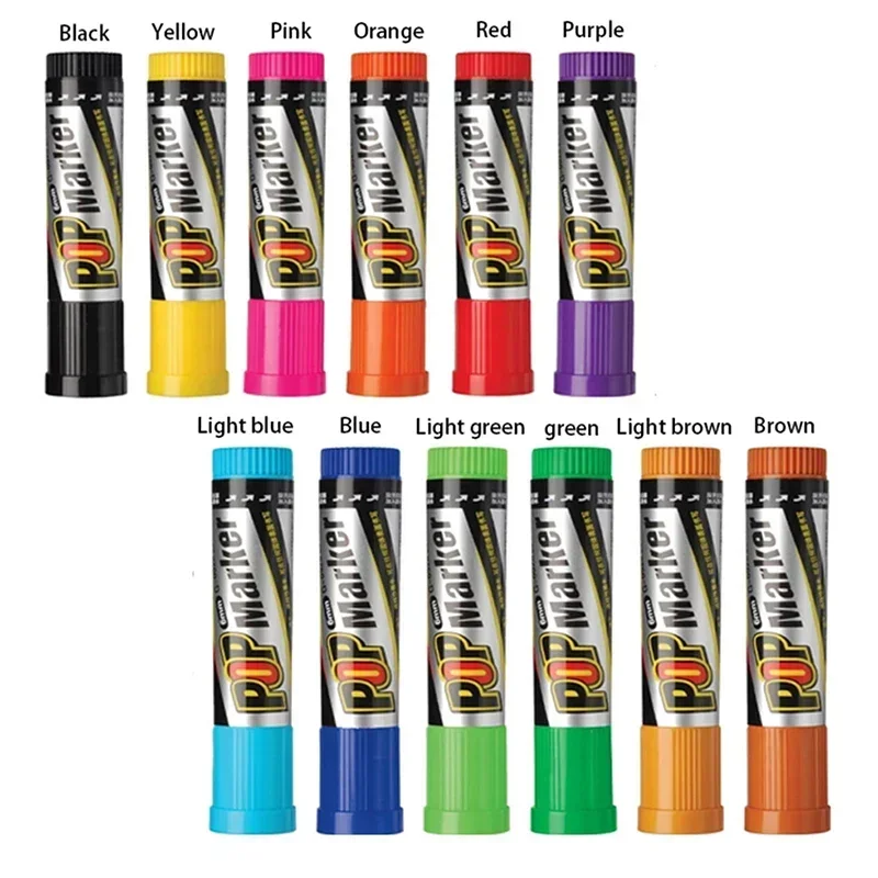 Original Genvana Pop Marker 30mm Flat Tip Pen for Poster Advertising Promotion Pen School & Office Supplies Permanent Marker 2