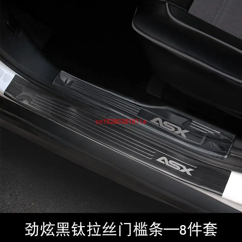 Décoration Automobile 4 Protections Seuil Porte Pour Mitsubishi Outlander 2013-2019 - Acier Inoxydable Seuil Anti-rayures Acier Inoxydable