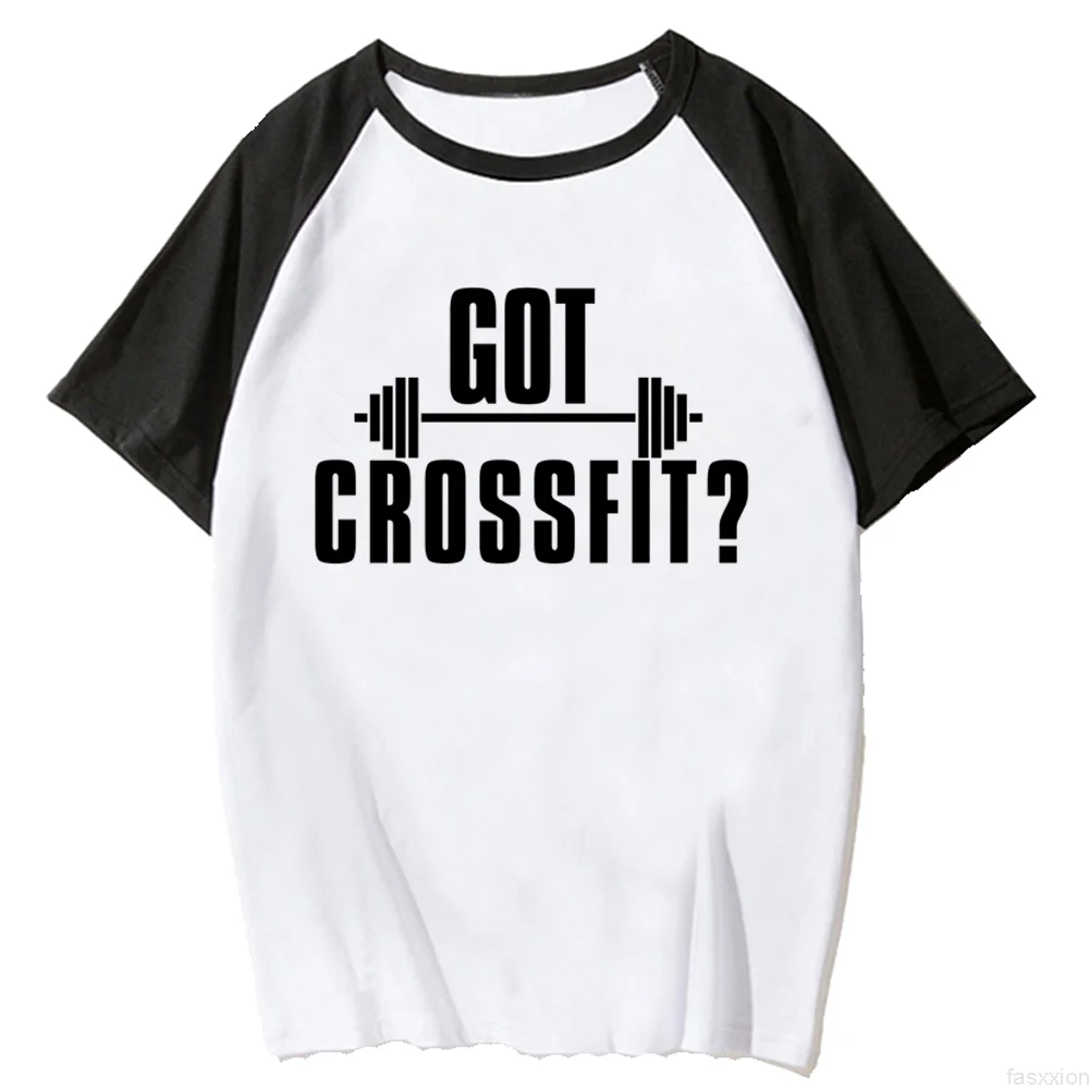 

Crossfit Fitness top women Y2K Japanese tshirt female designer clothing
