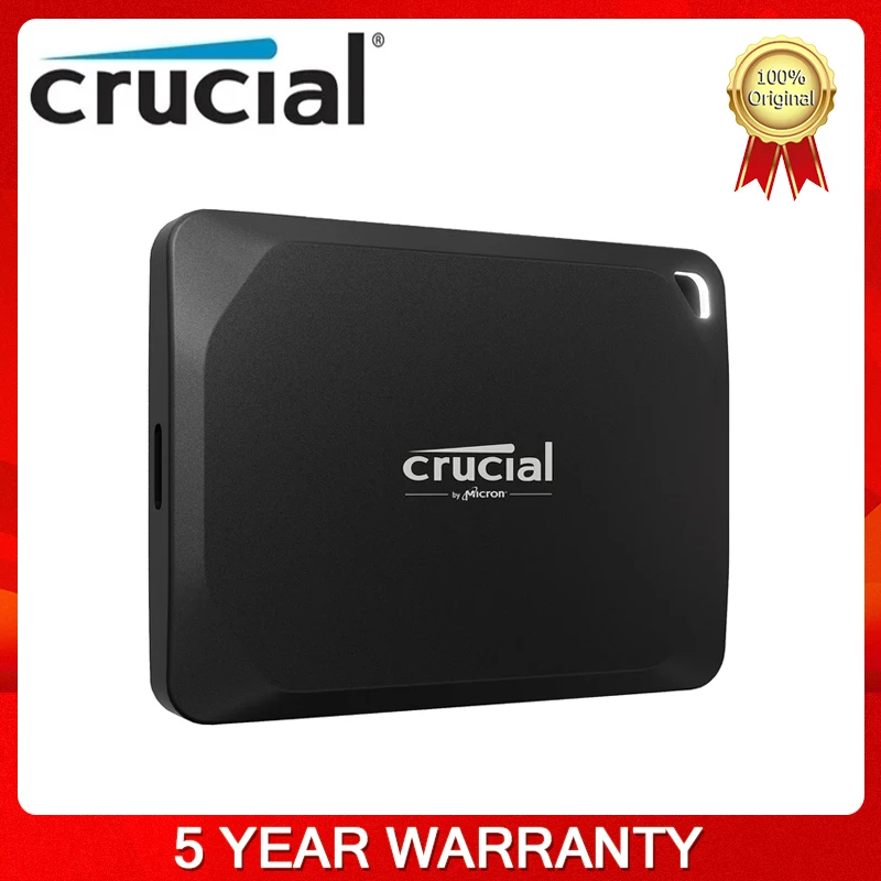 

SSD-накопитель Crucial X10 Pro, 1 ТБ, до 2100 Мб/с, чтение 2000 Мб/с, запись, защита от пыли, ПК и Mac, USB 3,2