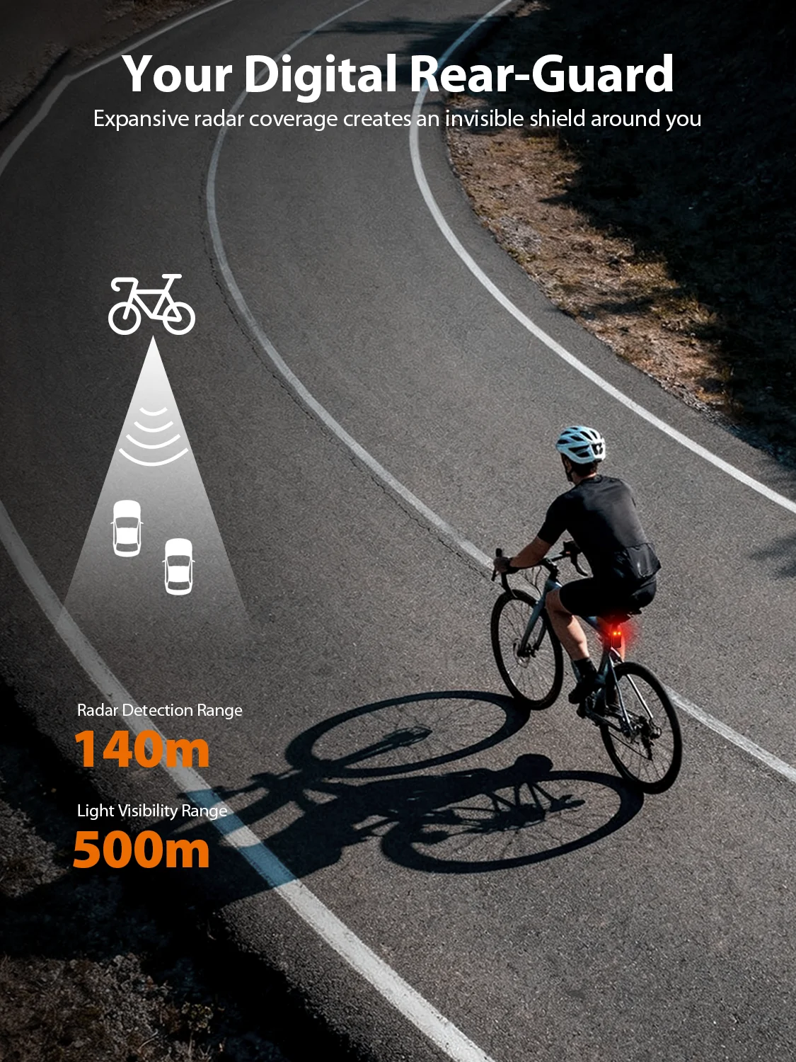 Smart Bike Taillight Bicycle Radar Tail Light IPX6 Waterproof Cycling Wireless T