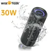 WISETIGER P3 Portable Bluetooth Speaker 30W Outdoor IPX7 Waterproof Bass Boost Sound Box TWS Dual Pairing BT5.3 RGB Lights 1