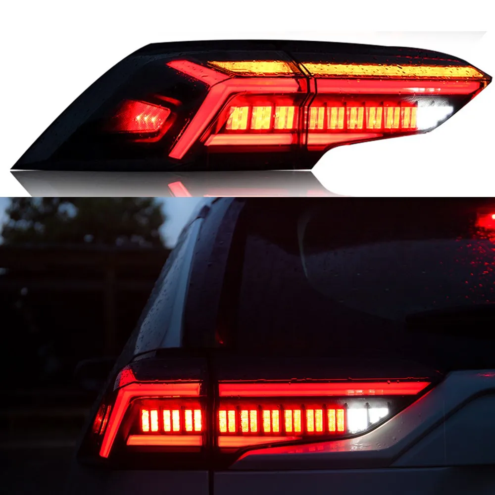 

Car Led Taillights For Toyota RAV4 2019 2020 2021 2022 Back Brake Reverse Rear Running Dynamic Turn Signal Indicator Tail Lamp