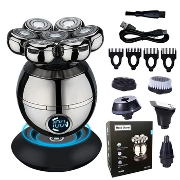 Rasoir électrique 7D flottant coupe tête Base charge