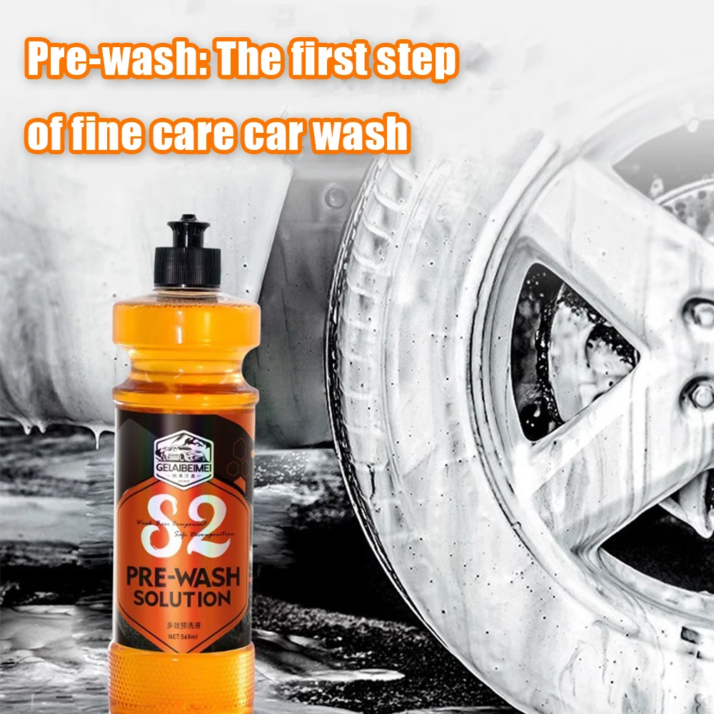 568ml Car Pre-Wash Liquid High Foam Agent for Dirt Softening S2 Scratch Prevention Auto Advanced Cleaning for Buick Cadillac BYD 4