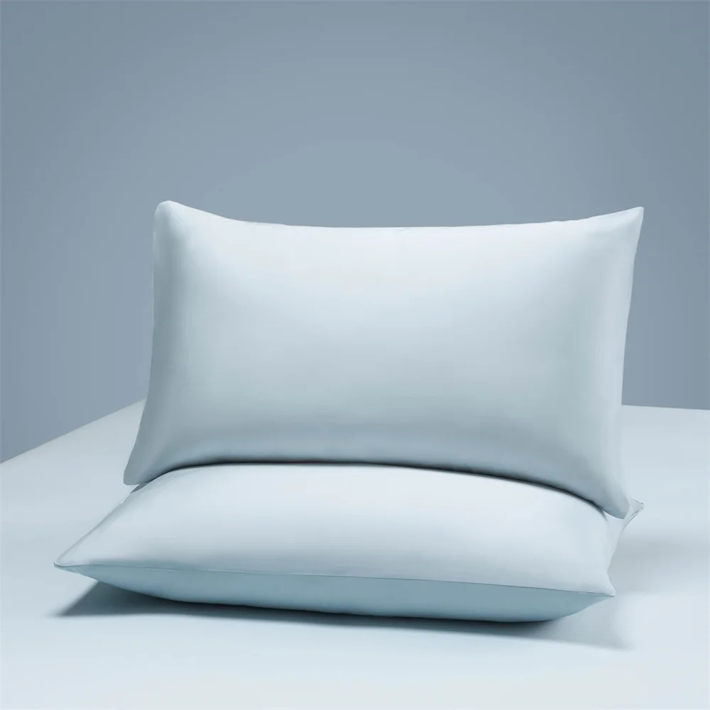 Luxury Ice Silk Cooling Pillowcases - Breathable Lyocell Blend, Ultra-Soft Summer Set (2pc)