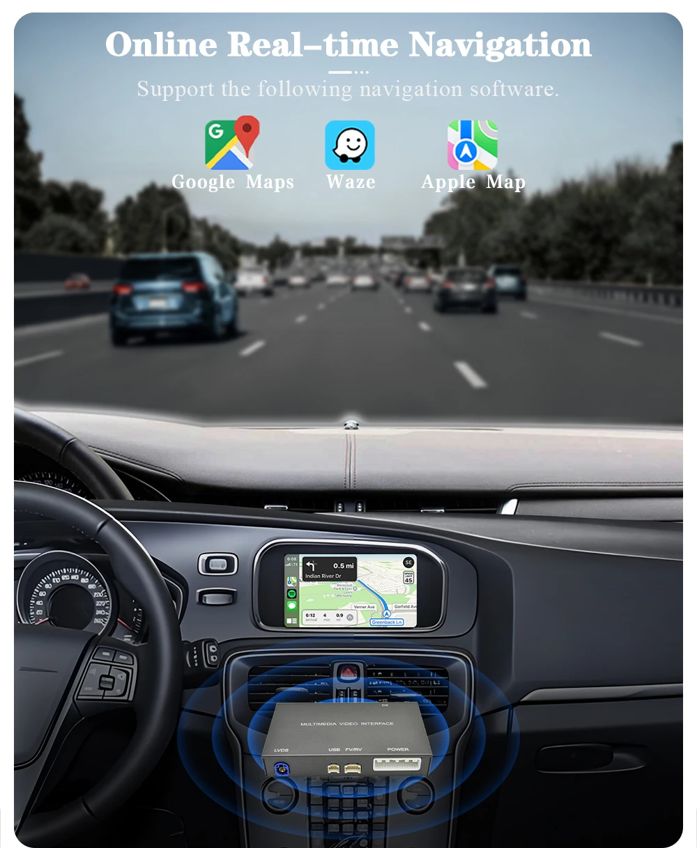 AUTOTOP Drahtlose CarPlay & Android Auto Multimedia Für Volvo S60 XC60 V40 V60 Kamera BT WIFI Audio Micphone GPS Navi Spiegel Link – Detail 8