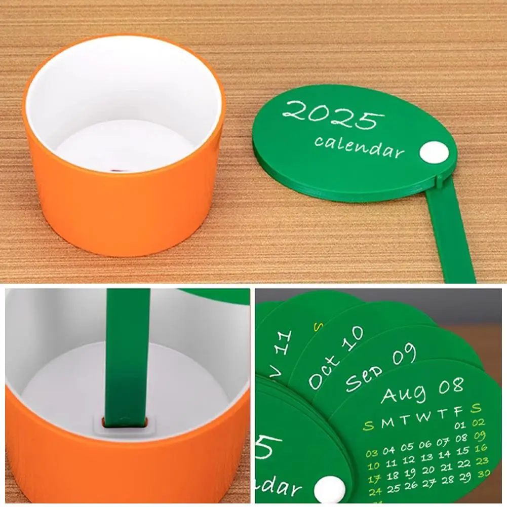 Cute Cartoon Flower Pot Pen Holder Calendar 18cm Creative Fashion Simple Desk Calendar Home Desktop Decoration Pieces