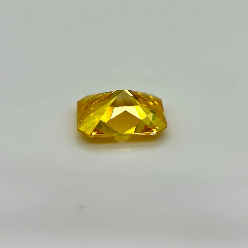 Yellow Color Moissanite Stone with GRA Report Excellent Radiant Cut synthetic Gemstone for Women Jewelry Ring Making Loose 1~5CT