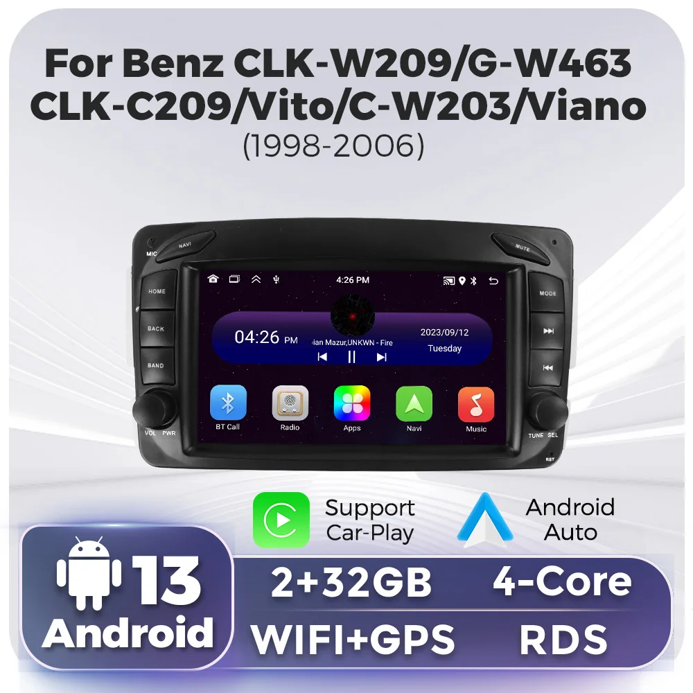 Autoradio-Android-7-pour-Mercedes-Benz-Carplay-Auto-GPS-RDS-Limitation ...