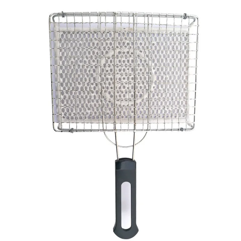 No handle Japanese barbecue far-infrared radiation Ceramic BBQ net sandwich rice cake grilled fish direct fire grill mesh