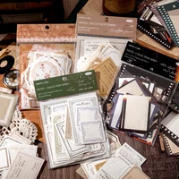 Yoofun 100pcs/pack Vintage Scrapbooking Material Paper Journal DIY Decor Tag Making Materials Pack for Planner Card Craft 1