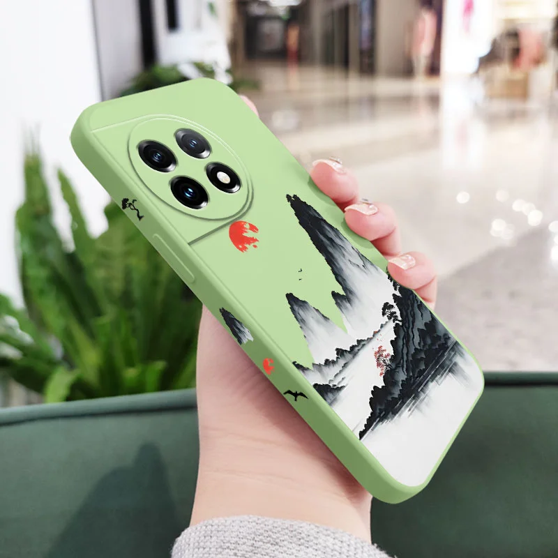 Sunset Red Liquid Silicone Phone Case Cover