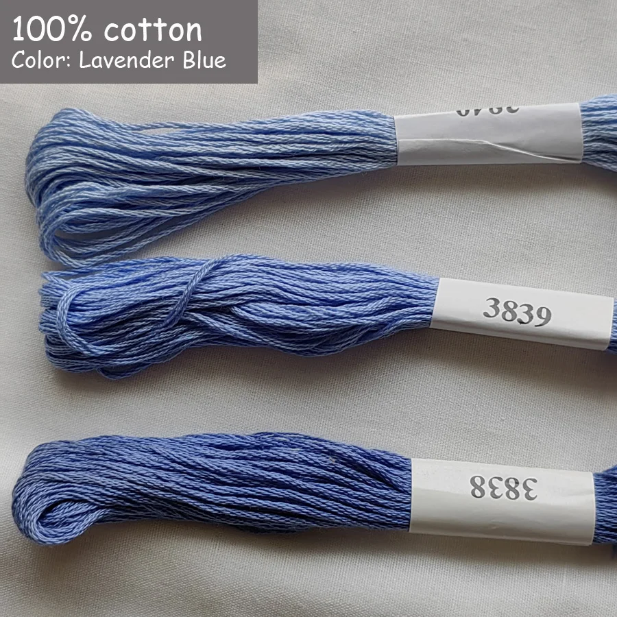 Cross Stitch Embroidery Cotton Thread Yarn Artist Threads Lavender Cornflower Blue 157 794 793 3807 792 158 791 3840 3839 3838