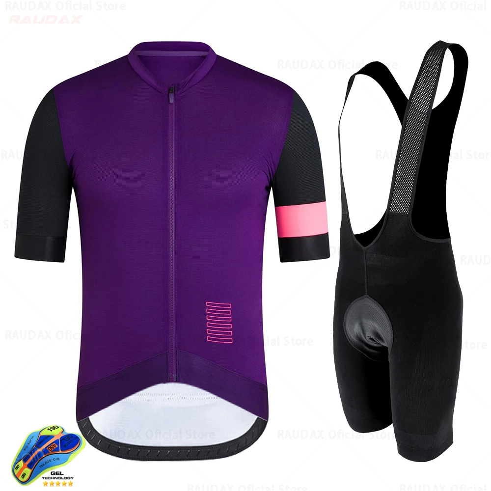 Men's Cycling Jersey Racing Raudax Summer Cycling Clothing Quick Drying Set Racing Sport Mtb Bicycle Jerseys Bike Uniform