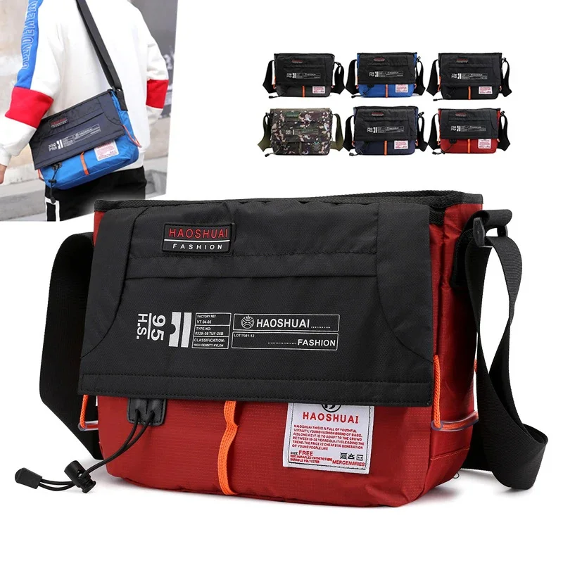 

High Quality Men Nylon Shoulder Fashion Casual Multi-Capacity Women Sling Cross Body Military Messenger Bag Male Briefcase