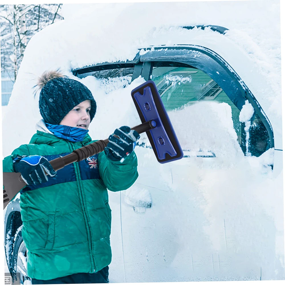 Ev Cotton Brush Snow Removal Shovel Enlarged Thickened Car Windshield Window Ice Scraper Retractable Foam Handle Anti-Scratch
