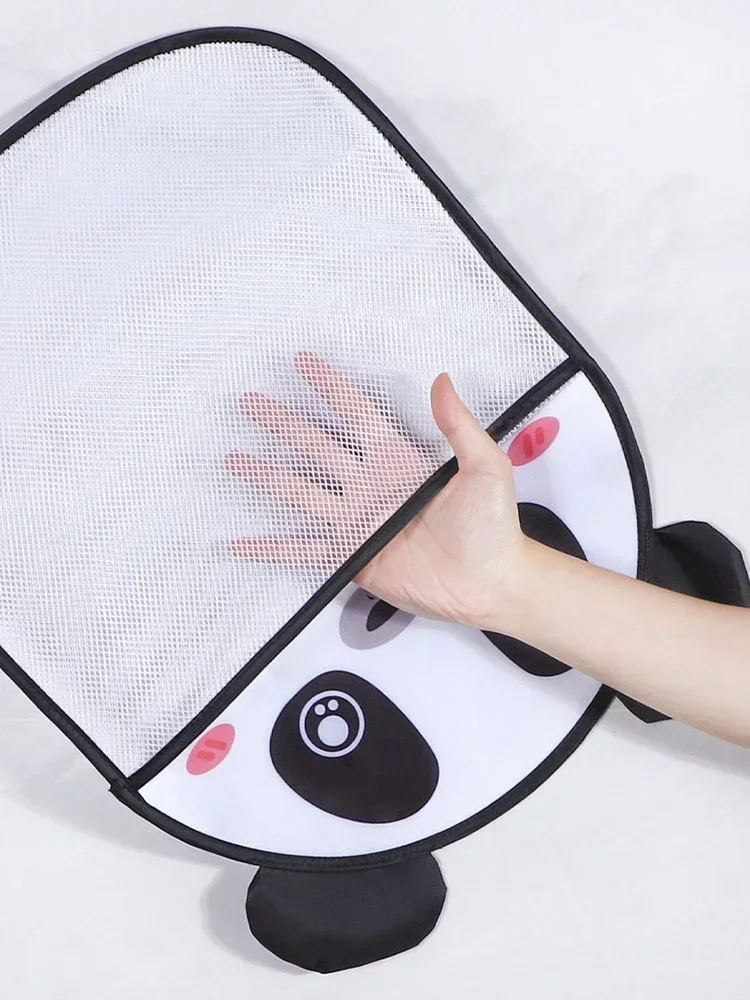 Animal Shower Hanging Basket with 2pcs Hook Baby Bath Toy Holder Cartoon Animal MeshBath Organizers Suspendable Stroller Bag