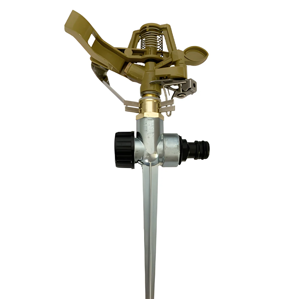 Schlags prinkler auf einziehbarer Stativ basis Wassers prinkler aus schwerer Legierung für Garten rasen garten 0-100 ° große Flächen abdeckung drehen – Detail 13