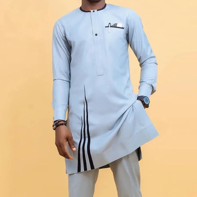Kabiru Long Sleeve Dashiki Outfit - Image 2