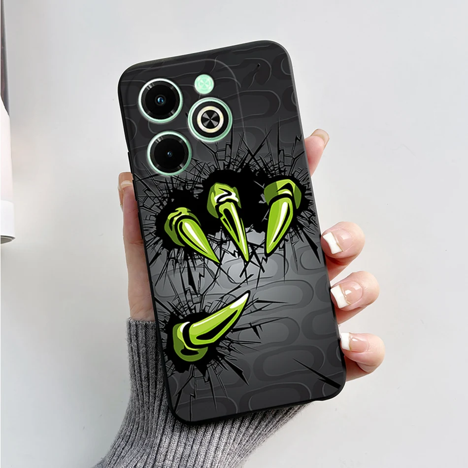 Fashionable Marble Black Silicone Soft Phone Case – Stylish Protective Back Cover s