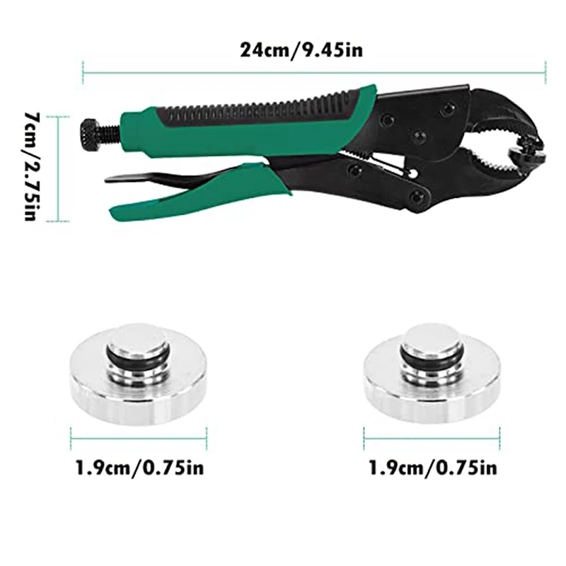 Snap Fasteners Kit Heavy Duty Snap Pliers for Metal Snaps Canvas Kit Tool with 2 Dies for Repairing Boat Covers Canvas