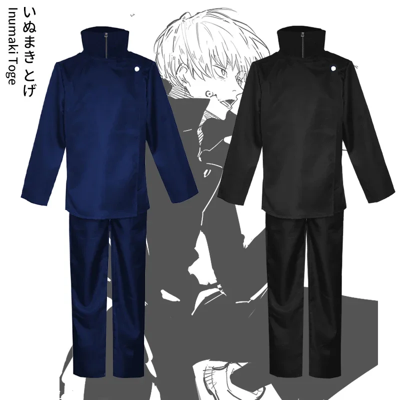 

Anime Inumaki Toge Cosplay Jujutsu Kaisen Cosplay Costume School Uniform Top Pants Tattoo Inumaki Toge Wig Halloween Party Cos