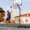 8.5ft Adjustable Portable Basketball Hoop with HDPE Backboard & Wheels for Kids/Teens/Adults