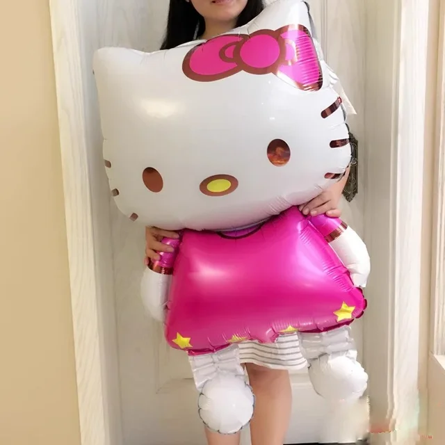 Ballons en aluminium Hello Kitty 116x68cm, grand ballon 3D tridimensionnel pour enfants et adultes, décoration d'anniversaire et de mariage, fournitures de fête 1