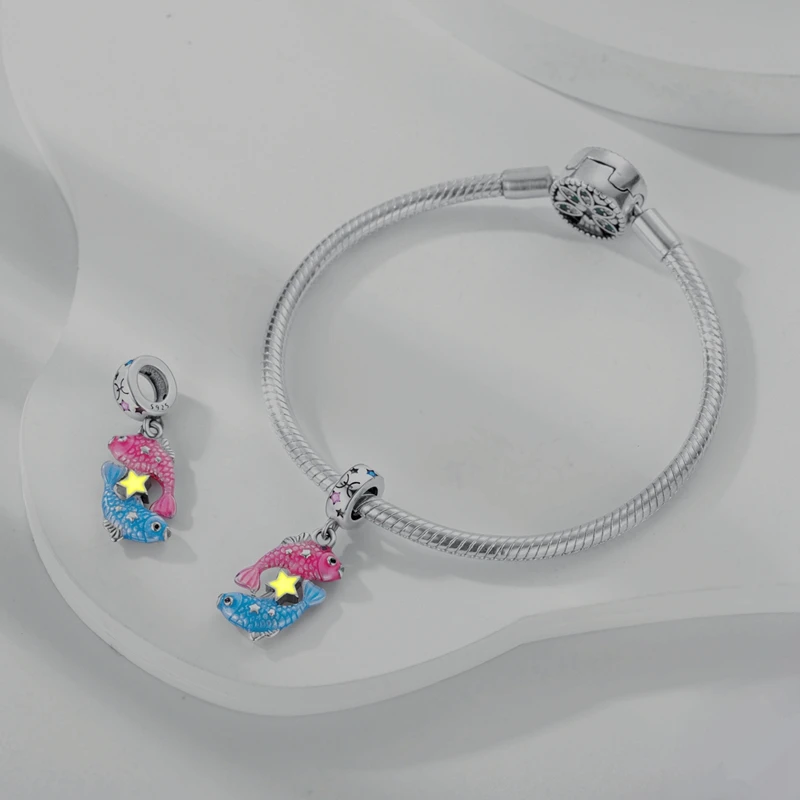 Charms-Anhänger aus 925er-Sterlingsilber mit Leo-Waage, zwölf Sternbildern, im Dunkeln leuchtend, passend für Qikaola-Original-Armbänder, DIY-Schmuck – Detail 15