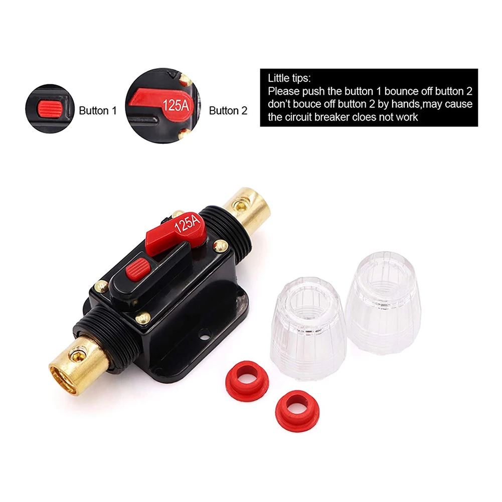 Resettable Fuse 12V-24V Car Truck 20A 30A 40A 50A 60A 80A 100A 125A 150A Short Protection Audio