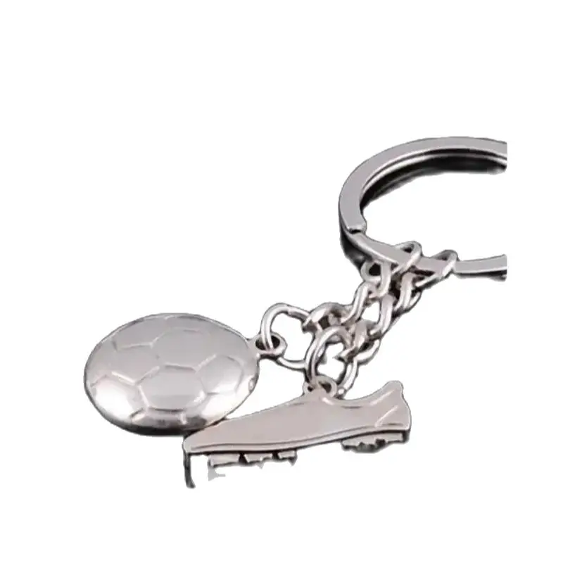 

100pcs/lot fashion man sport football keychain mini fashion metal ball key ring