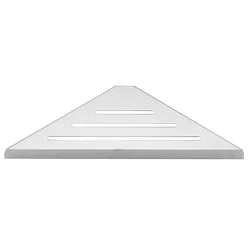 Stainless Steel No-Drill Corner Shower Shelf with Heavy-Duty Hollow Design (Silver)