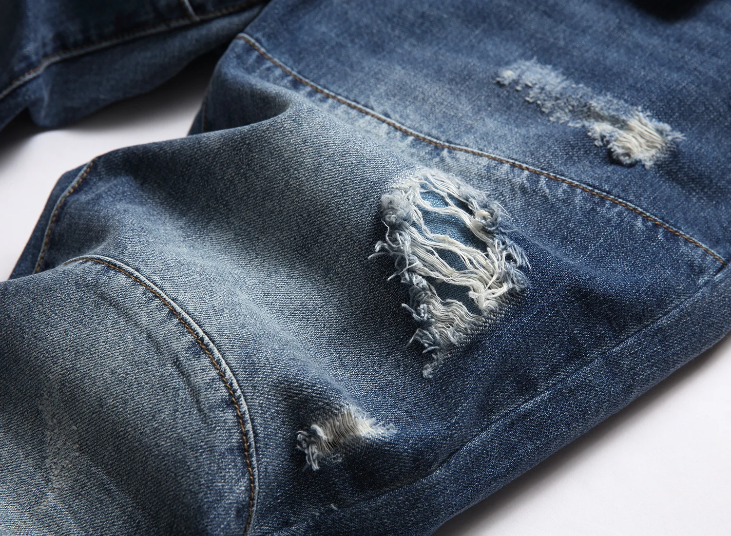 Fashion  New Classic Fashion High-End Vintage Patchwork Jeans Men's Casual Comfort High Quality Small Foot Pants