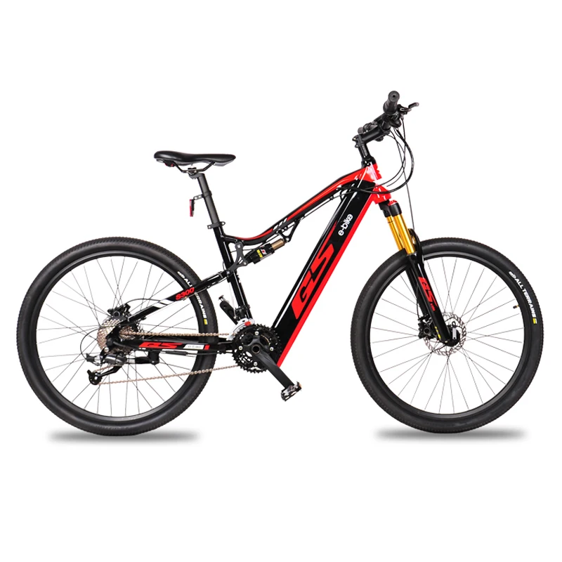 Aluminum Alloy Electric Bicycle with Strong Rear-Drive Engine Tires, Convenient Low Noise Ebike, New Full Suspen