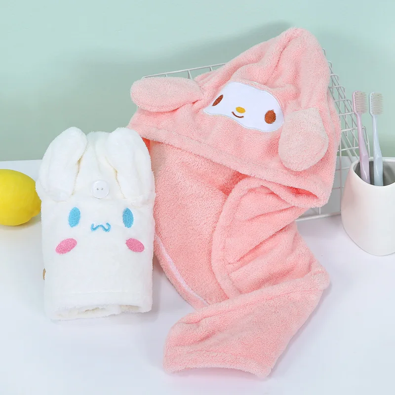 

Cute Women Hair Drying Hat Quick-dry Microfiber Hair Towel Cap Hat Bath Hat Solid Towel Cap Super Absorption Turban Hair Dry Cap