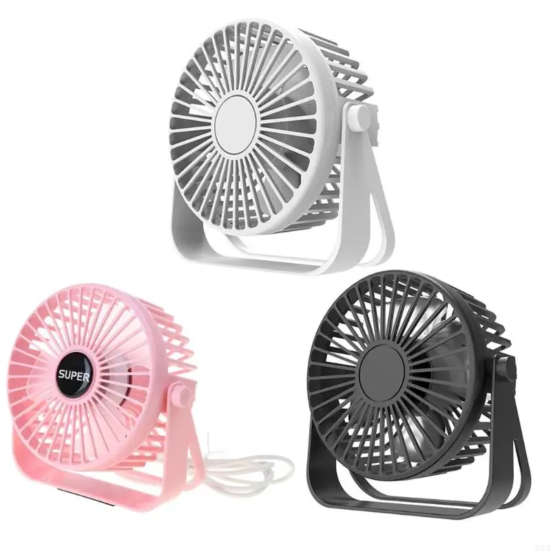 N3UD USB Desk Fan Hangings Ceiling Fan 5V Input 3 Adjustable Speed Detachable Cage for Home Travel