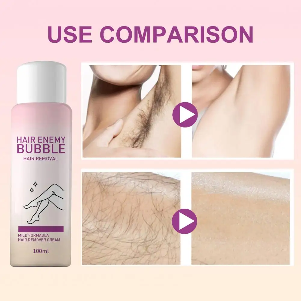 100ml  Hair Inhibitor Durable Hair Removal Enemy Bubble Spray Painless Professional Hair Removal Spray