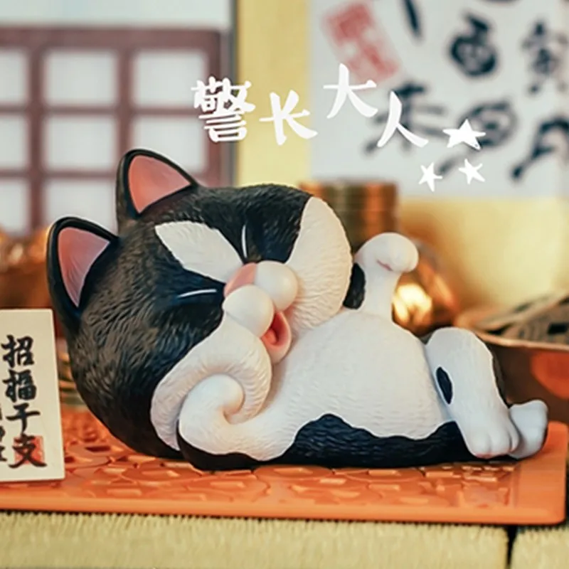 

Лежащая кошка, ищет богатства, серия загадок, аниме, ПВХ 100% Оригинальные фигурки, Коллекционная модель, настольные украшения, куклы, игрушки