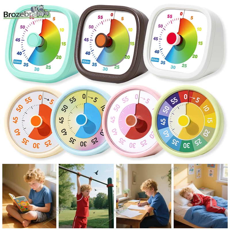 ABS Silent Desk Timer for Kids Educational Time Management