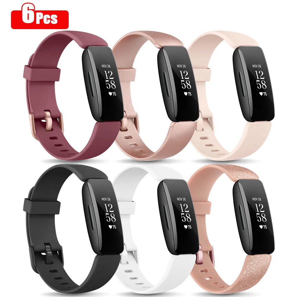 

6pcs/lot Soft TPU Strap For Fitbit inspire 2 Band Bracelet Watchband Wristband for Fitbit inspire 2 Correa Strap Replacement