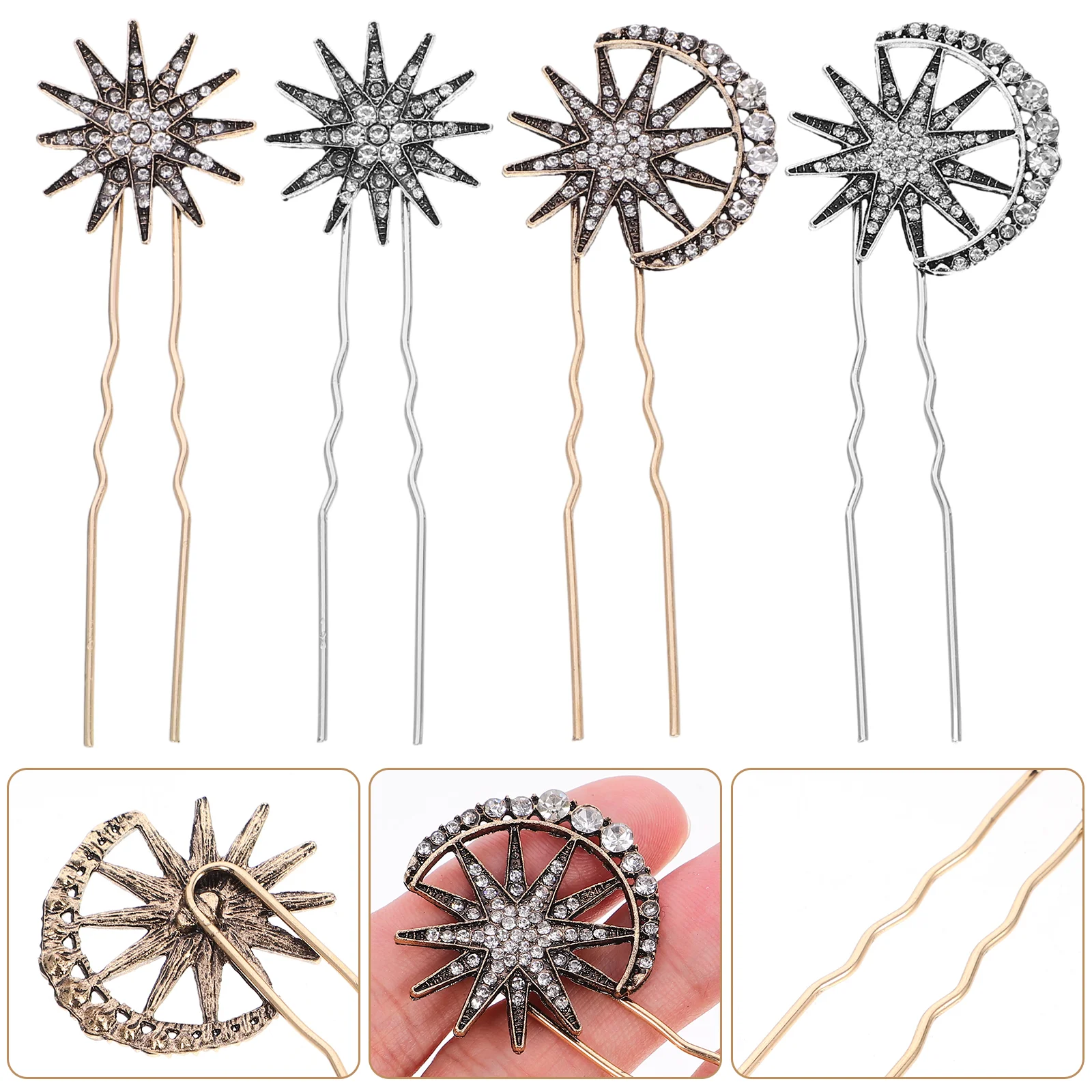 

4 шт., вилки для волос