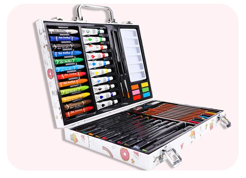 53Pcs Paintbrush Crayon Art Painting Set Children'S School Supplies Watercolor Pen Professional Drawing Kit Gift Set For Kids