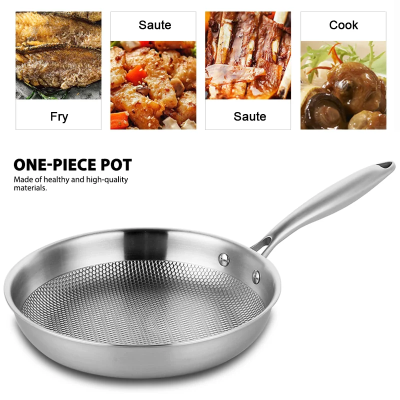 Best Selling Food Grade Stainless Steel 304 No Coating Cookware