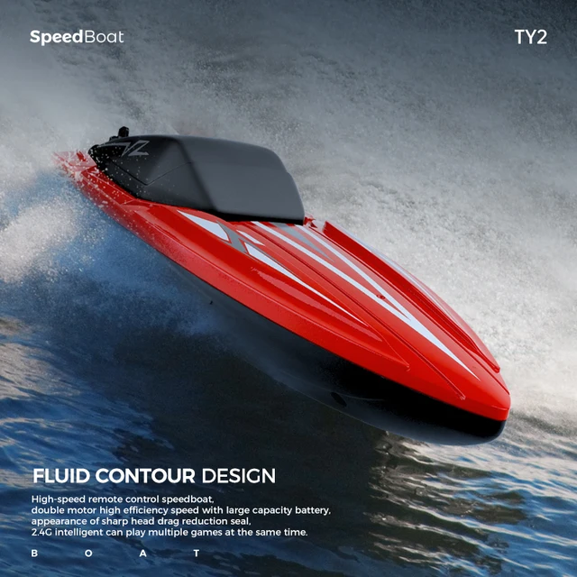RC Boat Dual Motor Waterproof 2.4G Radio Control SpeedBoat Racing 4CH Driving RC Ship Boat Outdoor Toys Water for Boys Gifts 2