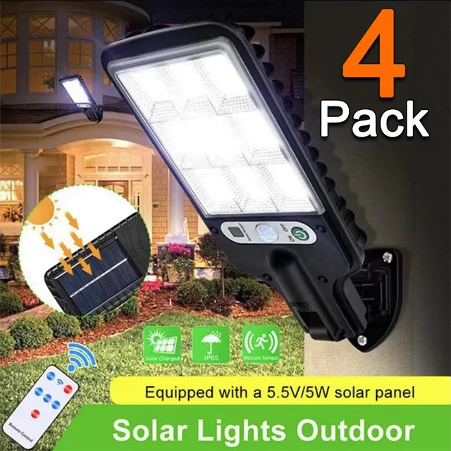 Lampe solaire d'extérieur avec 3 modes d'éclairage, lampadaires, détecteur  de mouvement étanche, éclairage de sécurité pour jardin, chemin et cour -  AliExpress