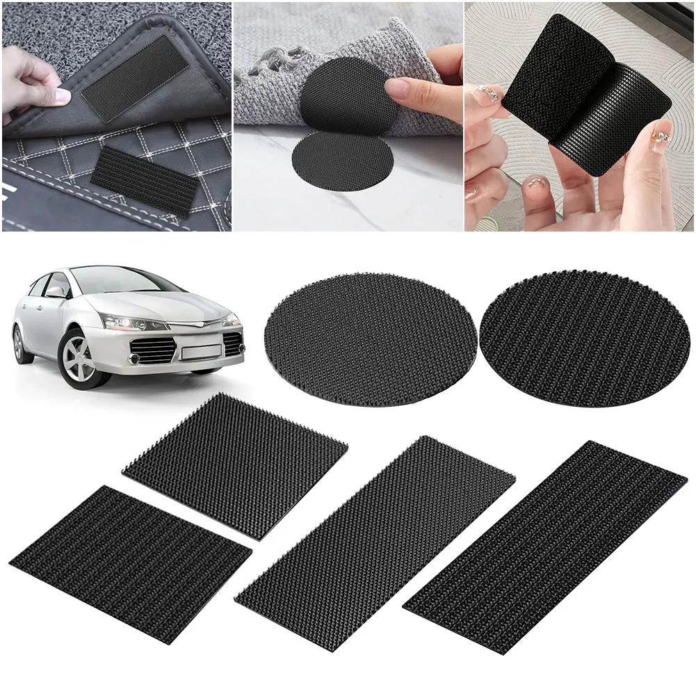 2Pcs Foot Mats Fixing Stickers Double Faced Mats Grip Tape Sticker High Adhesive Anti Skid for Car Floor Mat