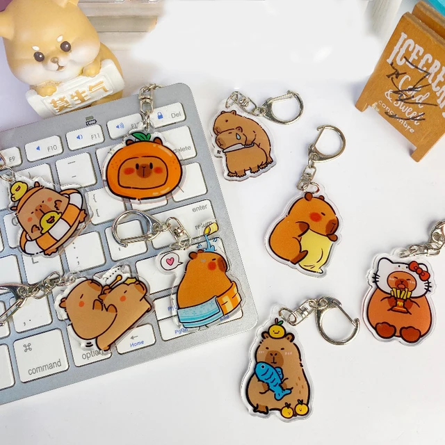 Creative Acrylic Kapibala Keyrings For Gifts Cute Capybara