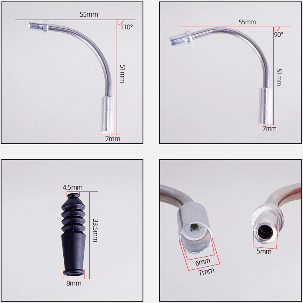 Bicycle V Brake Parts ZTTO Bicycle V-Brake Noodles Bend Tube Cable Guide Rubber Sleeves Linear Pull Brake Cable Guide Hose MTB Cycling Brake parts