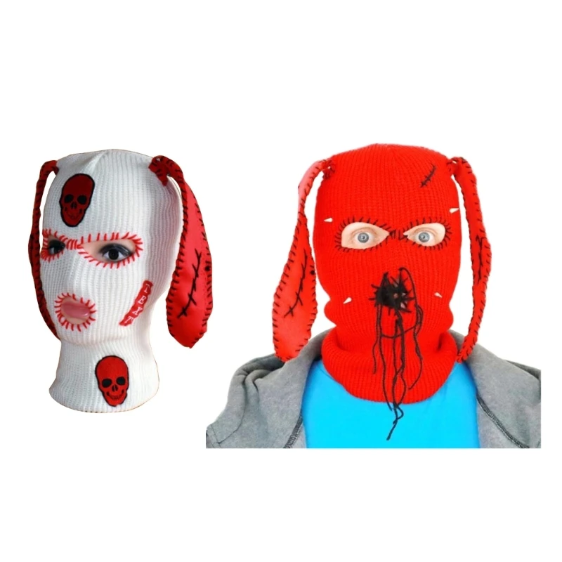 

Balaclava Neck Protect Hat with Shape Winter Knit Hat for Adult Dropship
